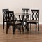 Baxton Studio Mona Sand Upholstered and Dark Brown Finished Wood 5-Piece Dining Set 172-9733-10902 - alternate 2